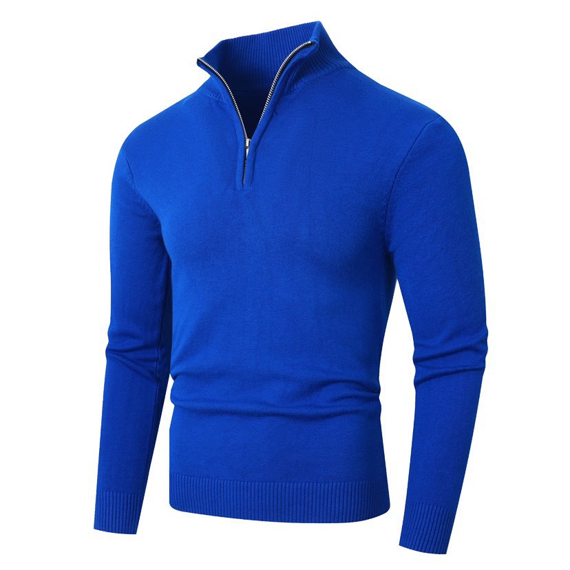 Herren Strickpullover mit modernem Stehkragen und hochwertigem Reißverschluss Berg-Feldt