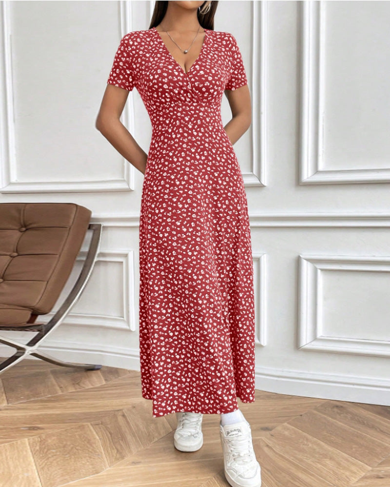 Wickel-Maxikleid mit Blumenmuster und Seitentaschen von berg-feldt