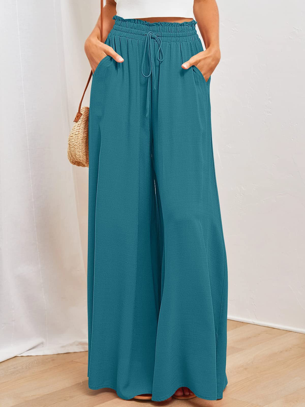 Weite Damen-Palazzohose mit Gummizug und Taschen von berg-feldt