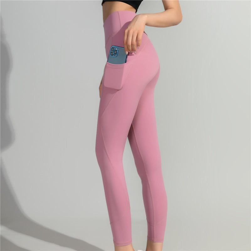 Yoga Leggings für Damen mit hoher Taille und Seitentasche von berg-feldt