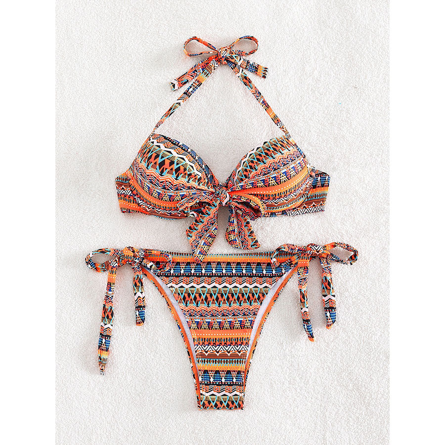 Women's Triangle Bikini Set with Tie Detail by berg-feldt