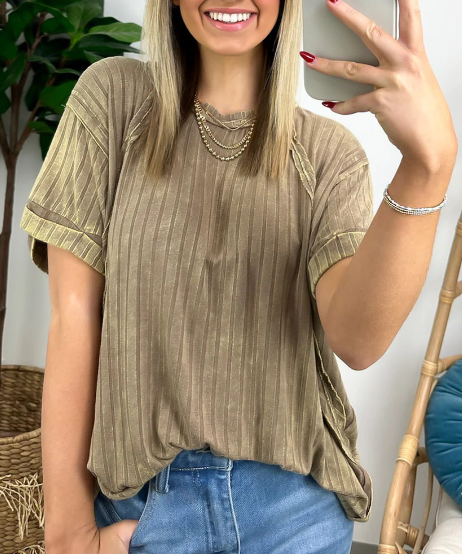 Bequemes Damen-Shirt mit vertikalen Streifen von berg-feldt