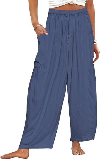 Weite Damenhose mit Seitentaschen und Gummibund von berg-feldt