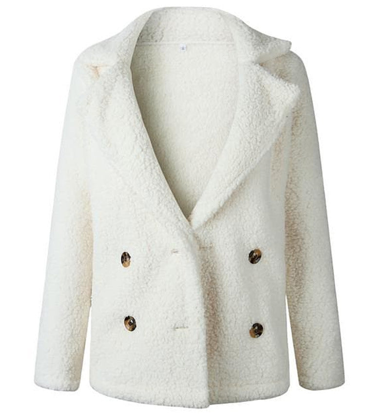 Blazer croisé bouffant en fausse fourrure pour femme Berg-Feldt
