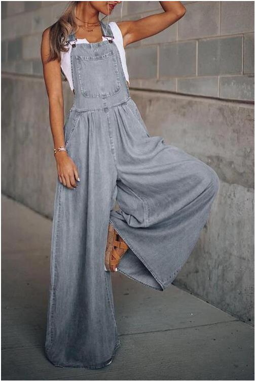 Women's Wide-Leg Denim Overalls berg-feldt