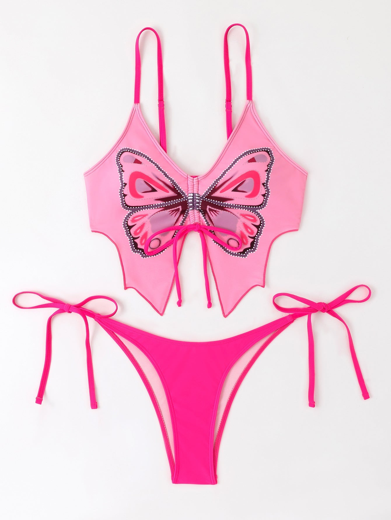 Ensemble de bikini femme Berg-Feldt, coupe haute, imprimé papillons