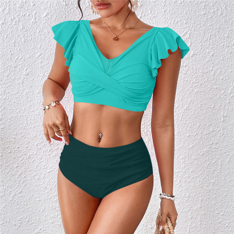 Ensemble bikini taille haute à volants berg-feldt pour femme