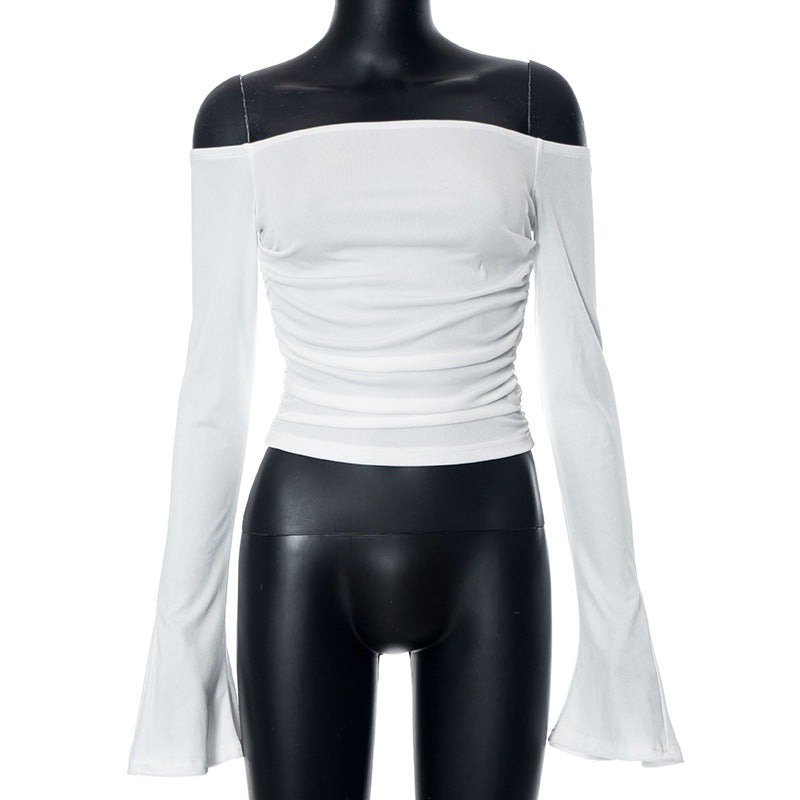 Women's Off-the-Shoulder Ruffled Long-Sleeve Top by berg-feldt