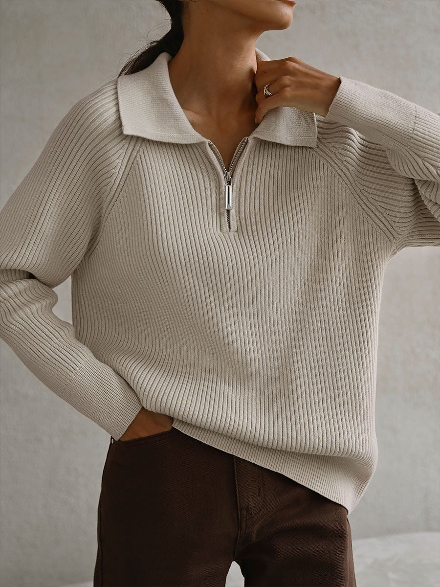 Women's Cozy Ribbed Half-Zip Sweater berg-feldt