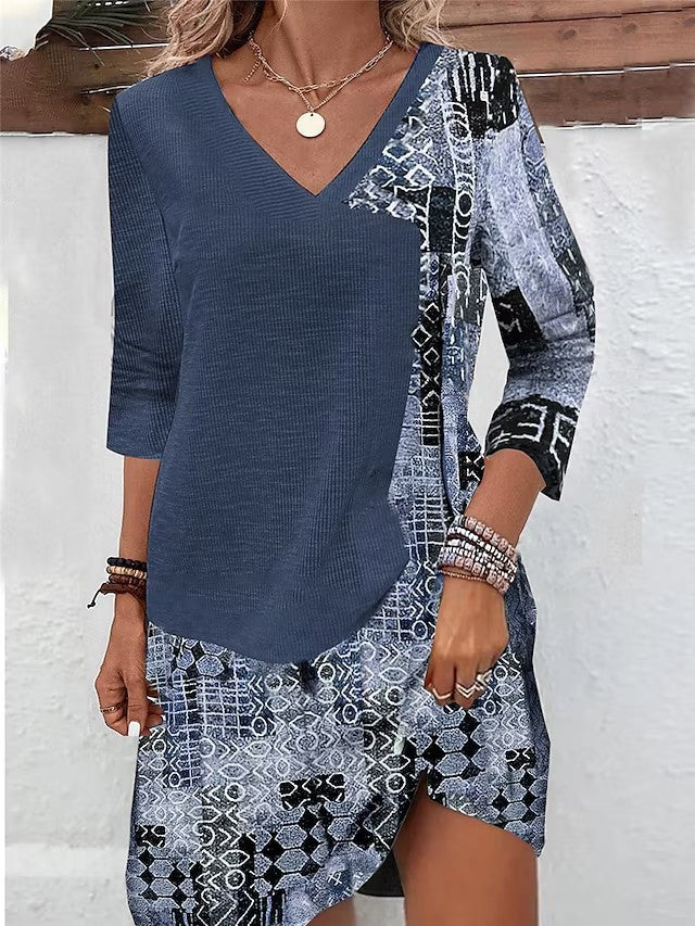 Women's Decorative Panel V-Neck Dress berg-feldt