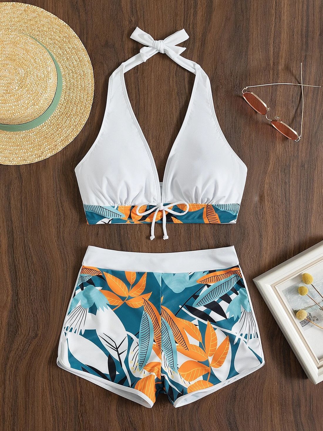 Ensemble bikini femme imprimé floral avec haut réglable par berg-feldt