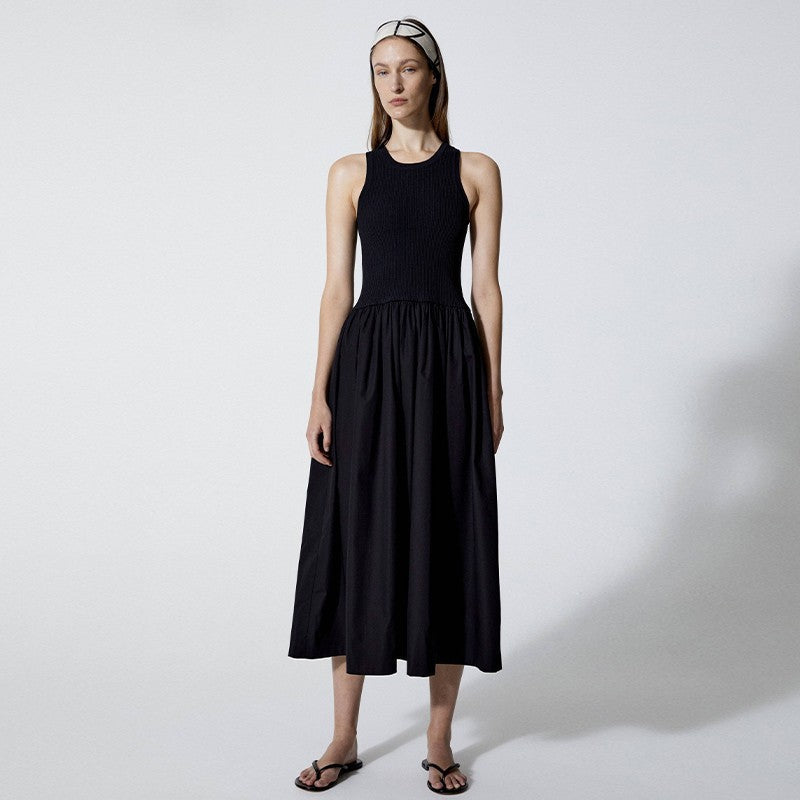 Robe longue en coton léger froncée de berg-feldt pour femme