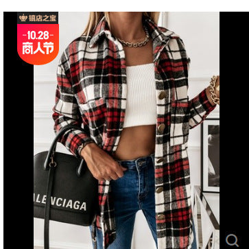 Veste surchemise à carreaux Berg-Feldt pour femme
