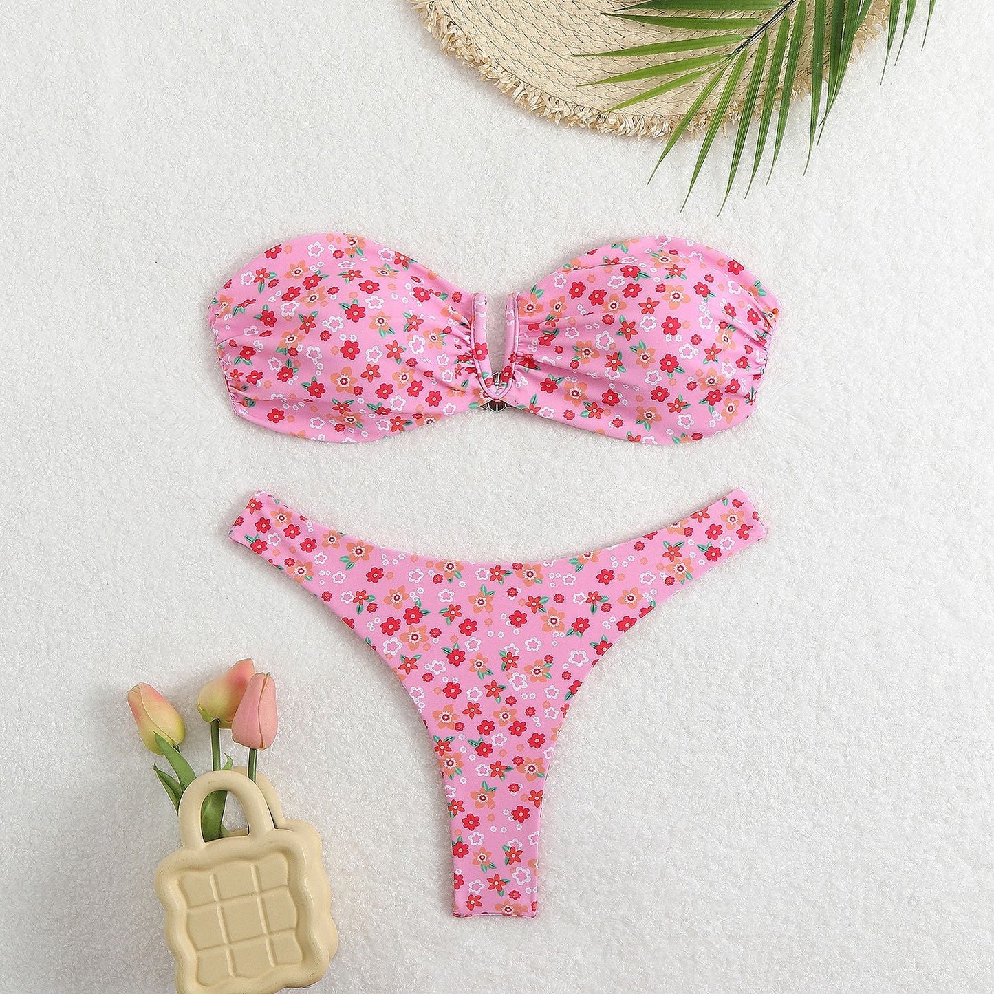 Women's Floral Print Bandeau Bikini Set berg-feldt