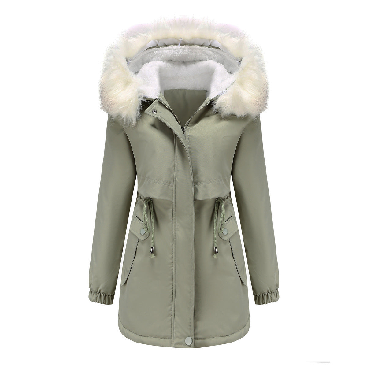 Veste d'hiver tendance pour femme avec col en fourrure amovible Berg-Feldt