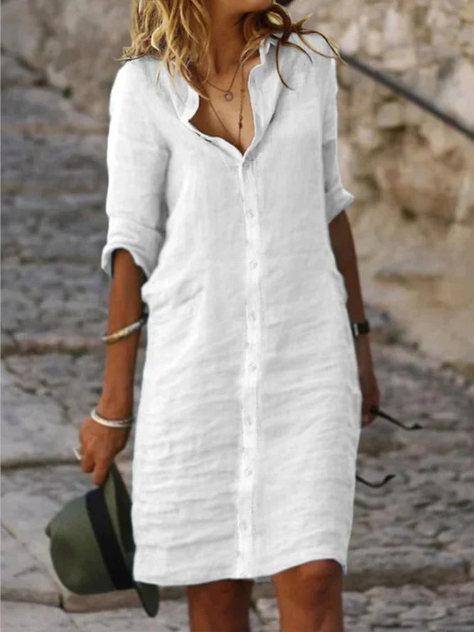 Baumwoll-Hemdblusenkleid für Damen von berg-feldt