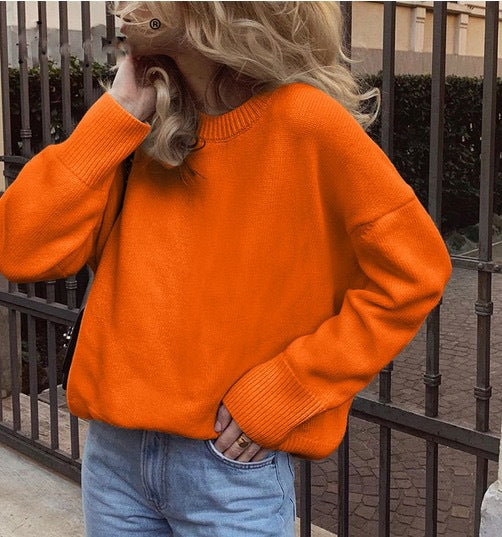 Damen Oversized Pullover mit feinem Strickmuster und breiten Bündchen Berg-Feldt