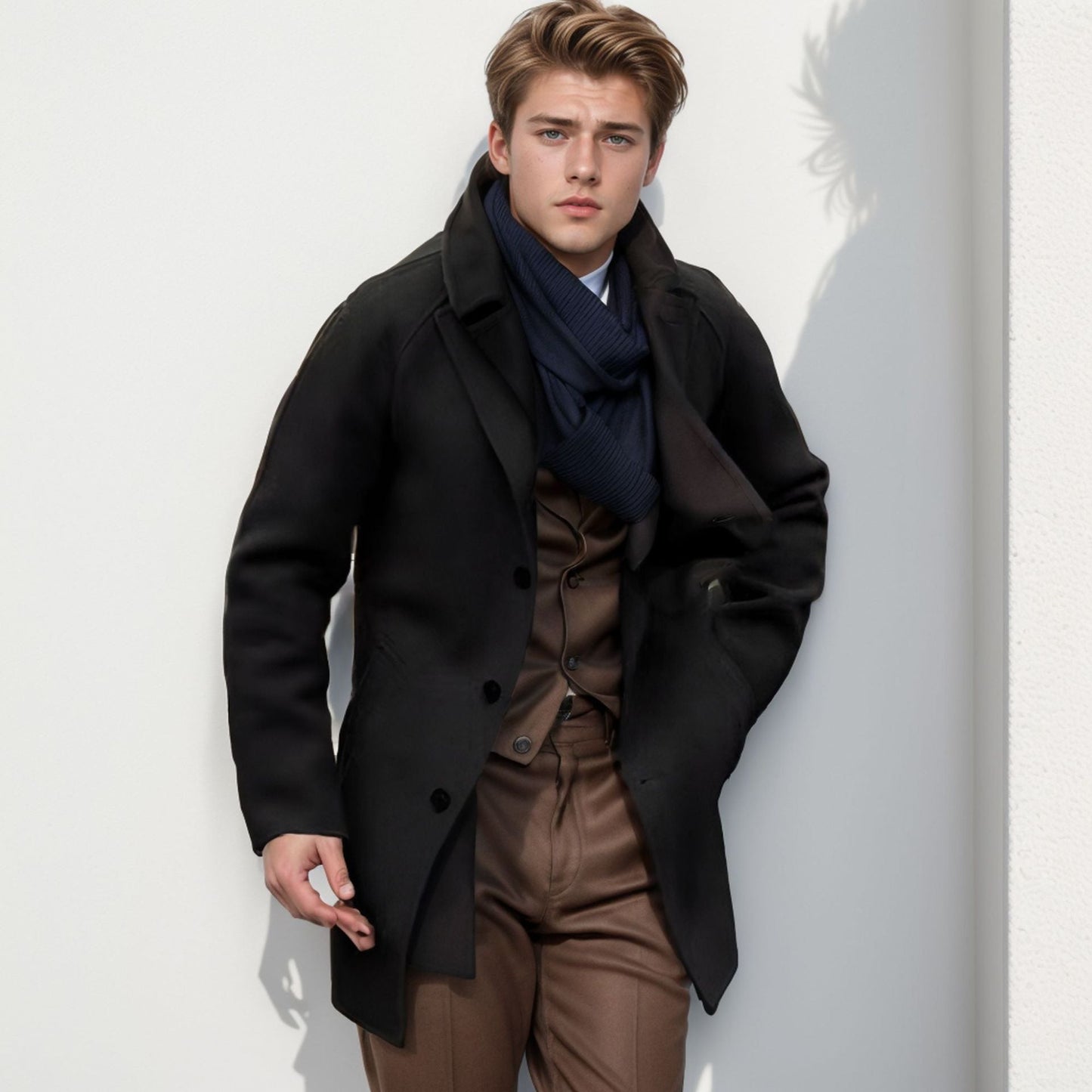Herren lässiger Dufflecoat mit schickem Stehkragen und praktischen Taschen Berg-Feldt