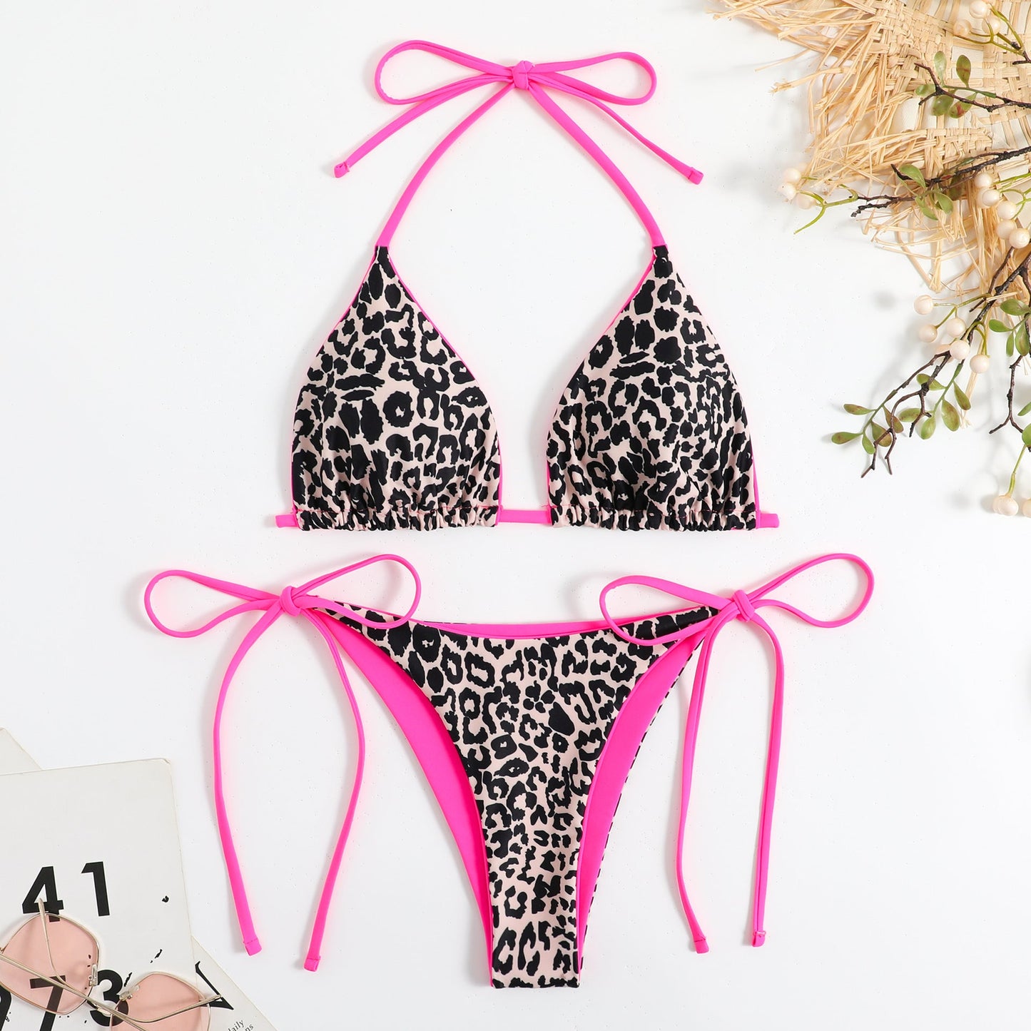 Ensemble bikini imprimé animal pour femme avec bretelles réglables de berg-feldt