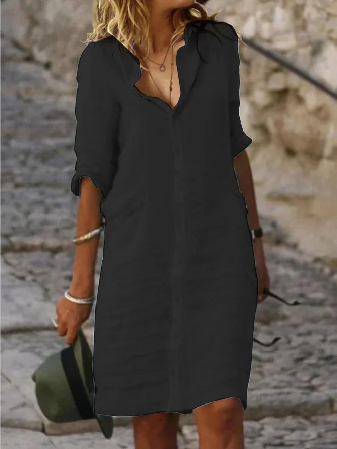 Baumwoll-Hemdblusenkleid für Damen von berg-feldt