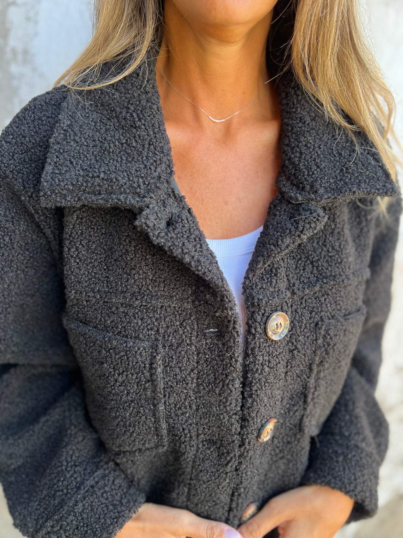 Women's Cozy Fleece Button-Front Jacket by berg-feldt