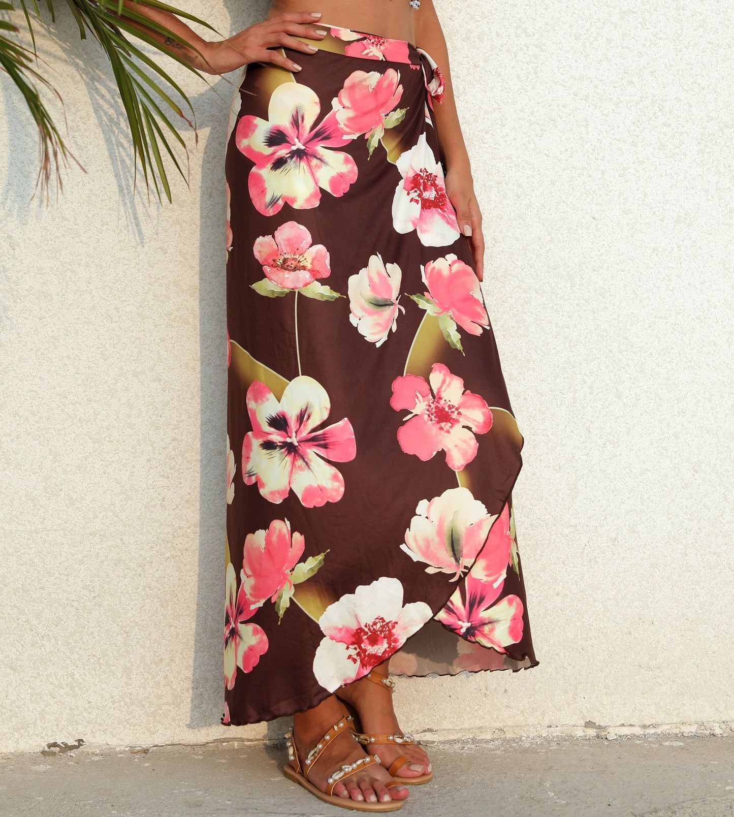 Wickel-Sarong Maxi für Damen mit Blumenmuster berg-feldt