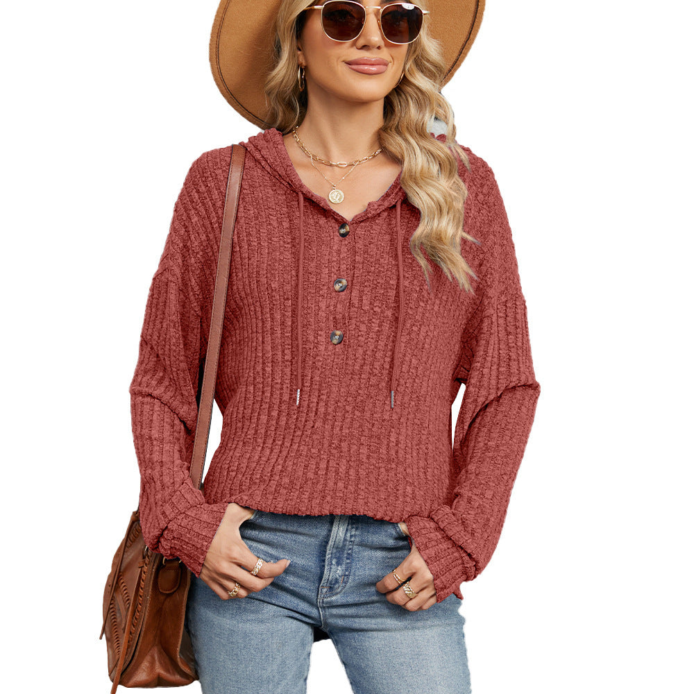 Women's Hooded Ribbed Knit Sweater berg-feldt