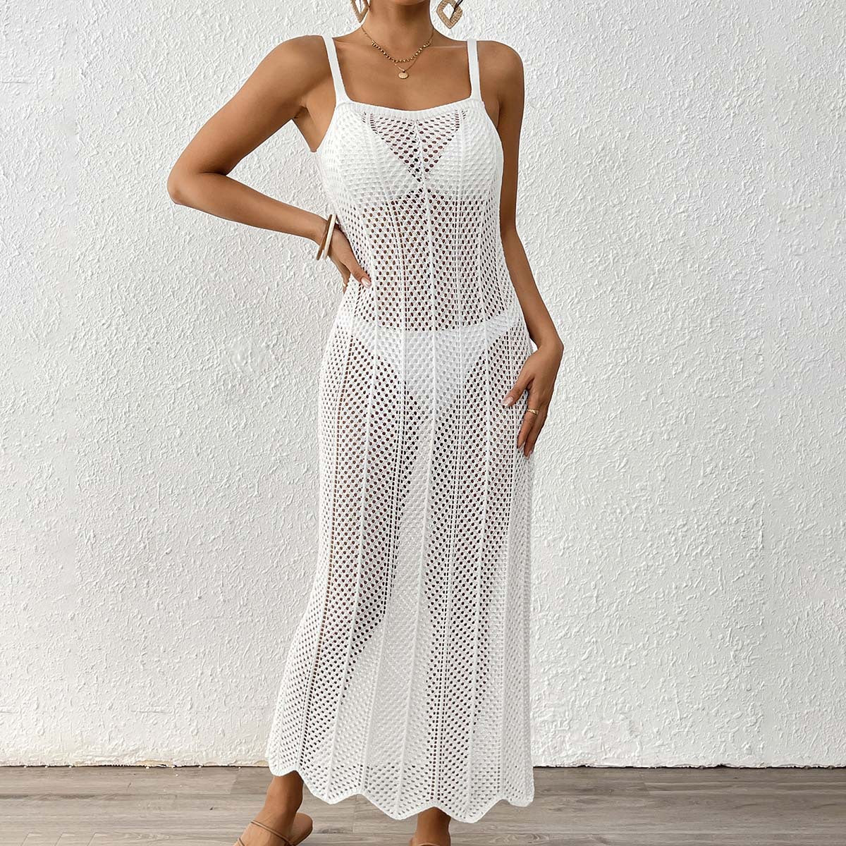 Women's Crochet Maxi Cover-Up Dress by berg-feldt