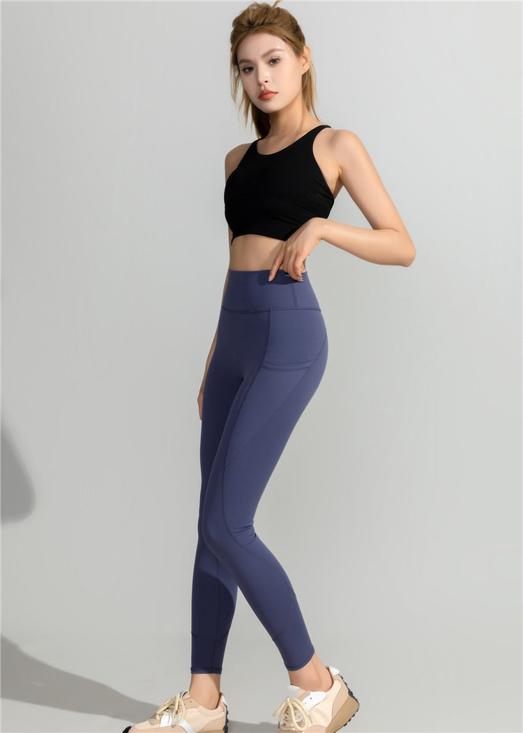 Yoga Leggings für Damen mit hoher Taille und Seitentasche von berg-feldt