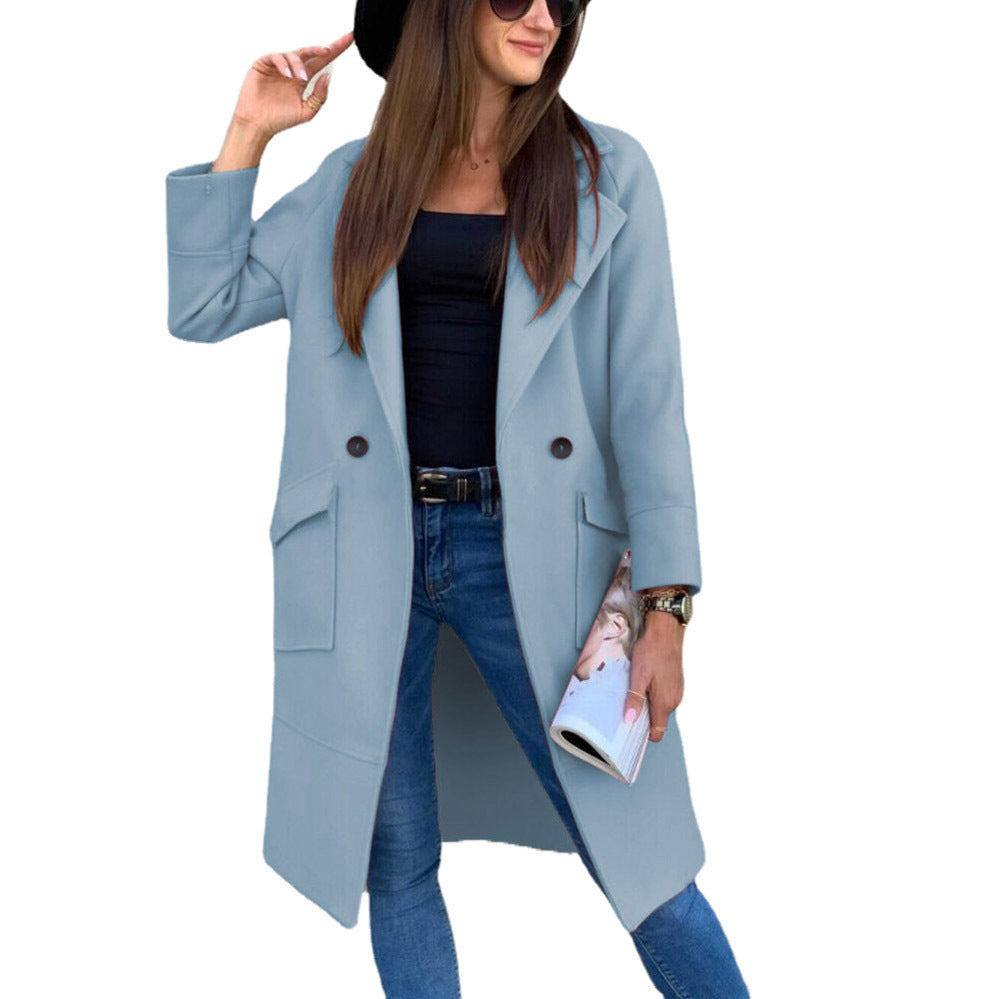 Manteau oversize décontracté pour femme avec poches modernes et revers élégant Berg-Feldt