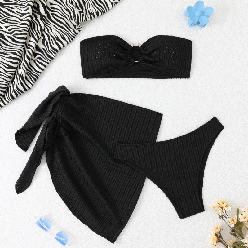 Wickelrock-Bikini-Set für Damen mit strukturiertem Design von berg-feldt