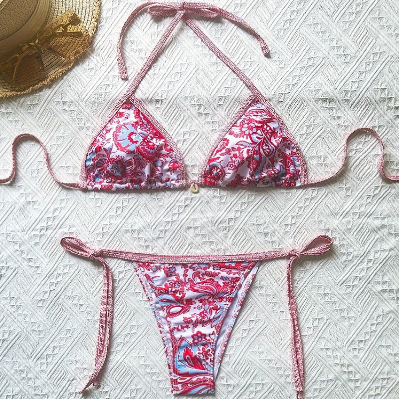 Ensemble de bikini pour femme avec joli motif floral et bretelles réglables de berg-feldt