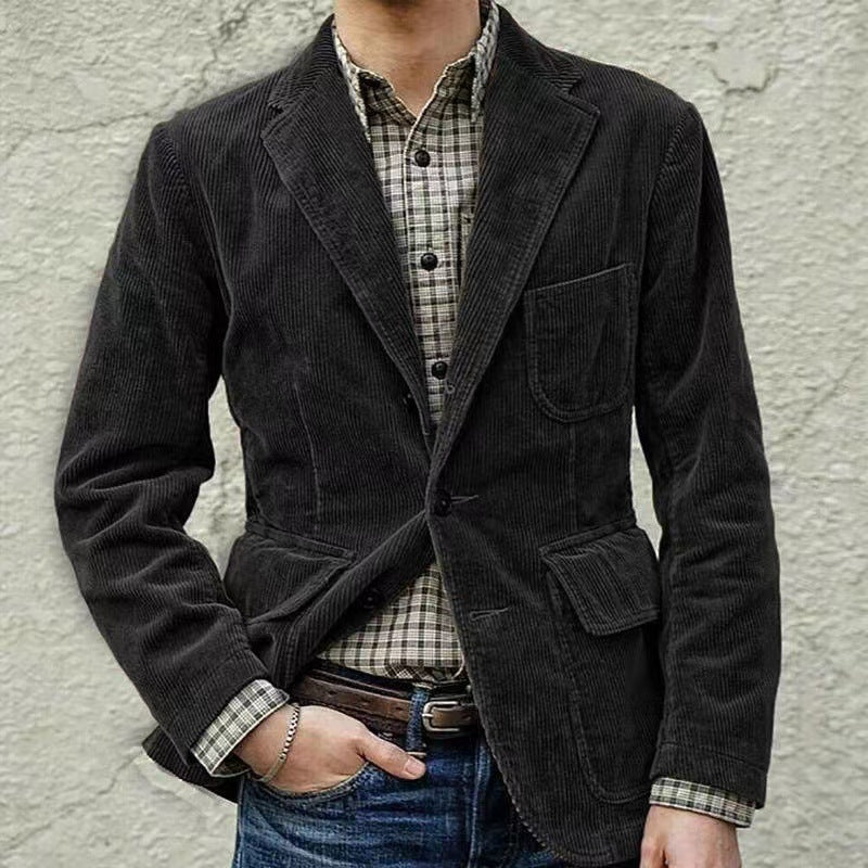 Herren modischer Cordblazer mit mehreren Taschen und eleganter Passform Berg-Feldt