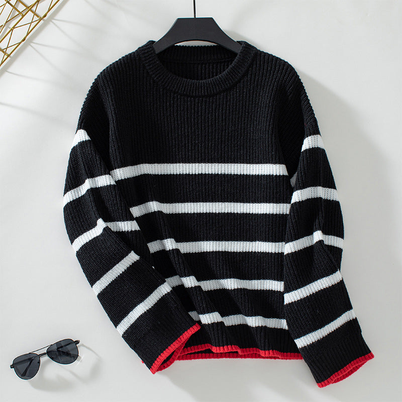 Berg-Feldt | Gestreifter Strickpullover Mit Weichem Material