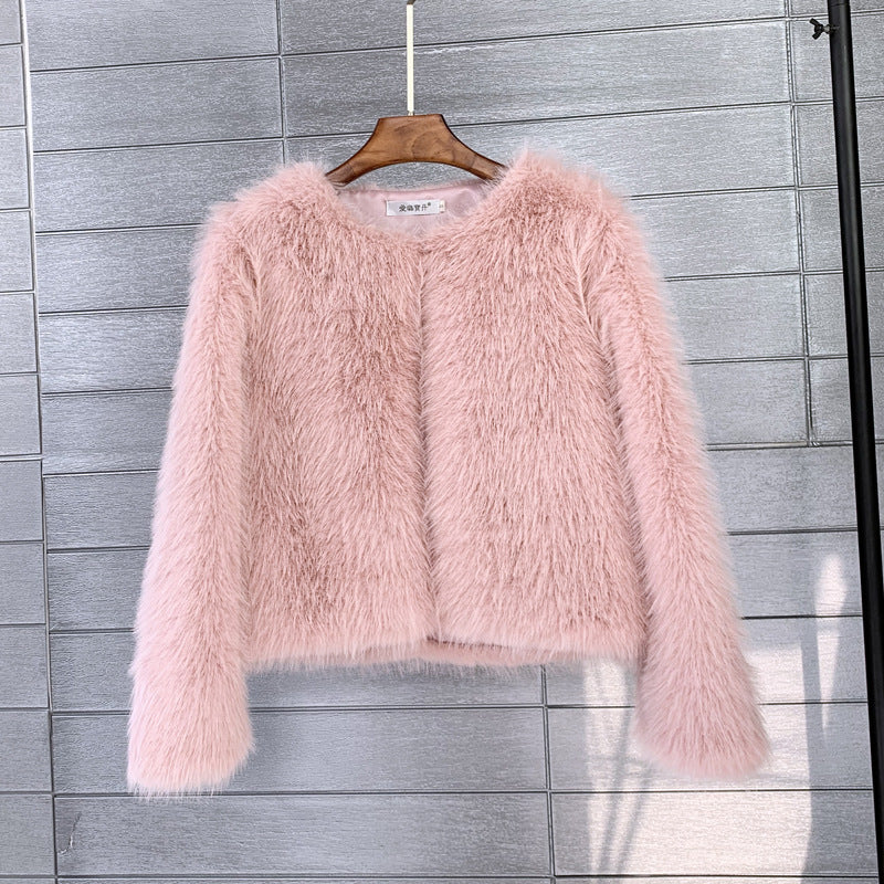 Veste courte moelleuse pour femme en fausse fourrure de haute qualité avec manches élégantes Berg-Feldt