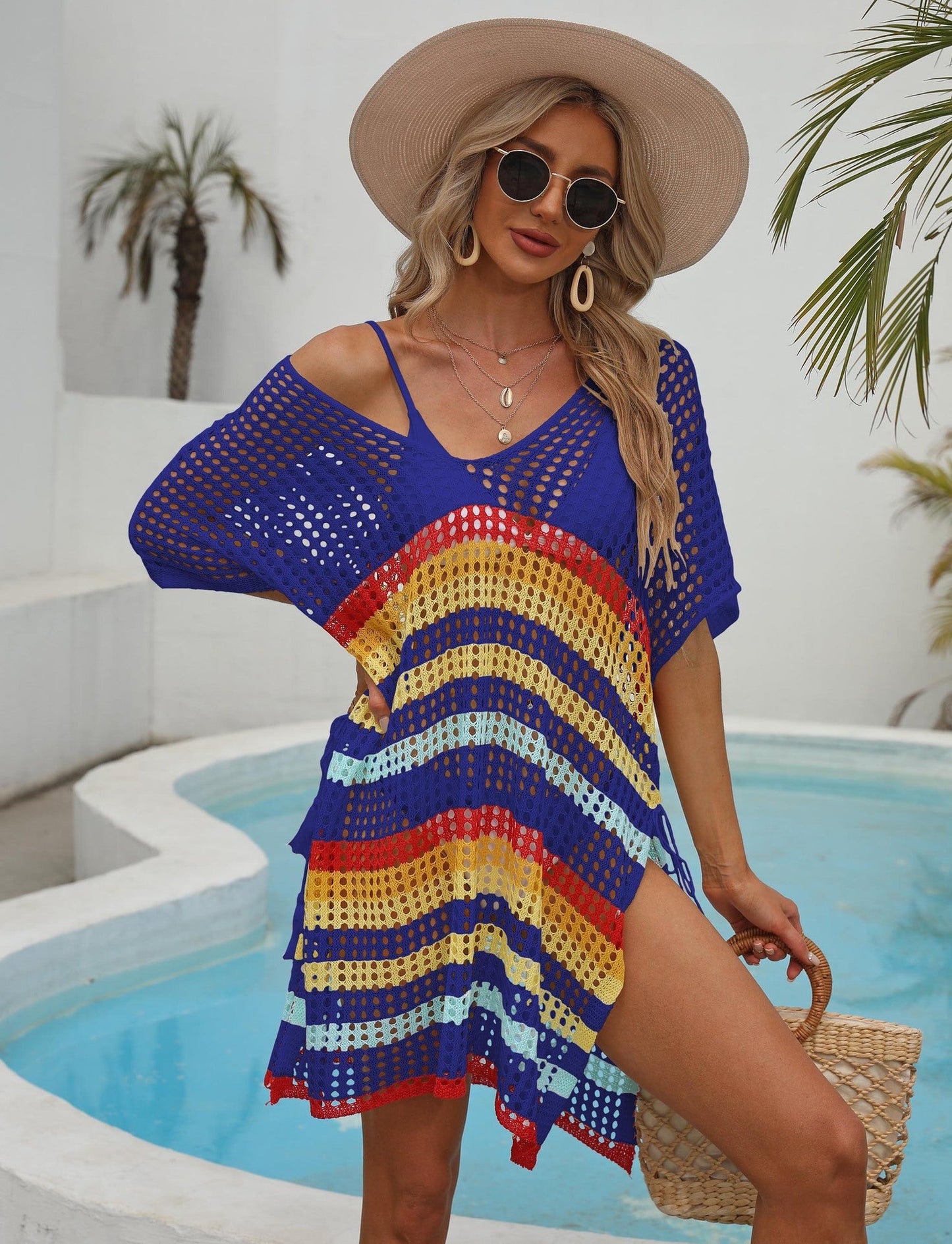 Women's Statement Crochet Throw berg-feldt