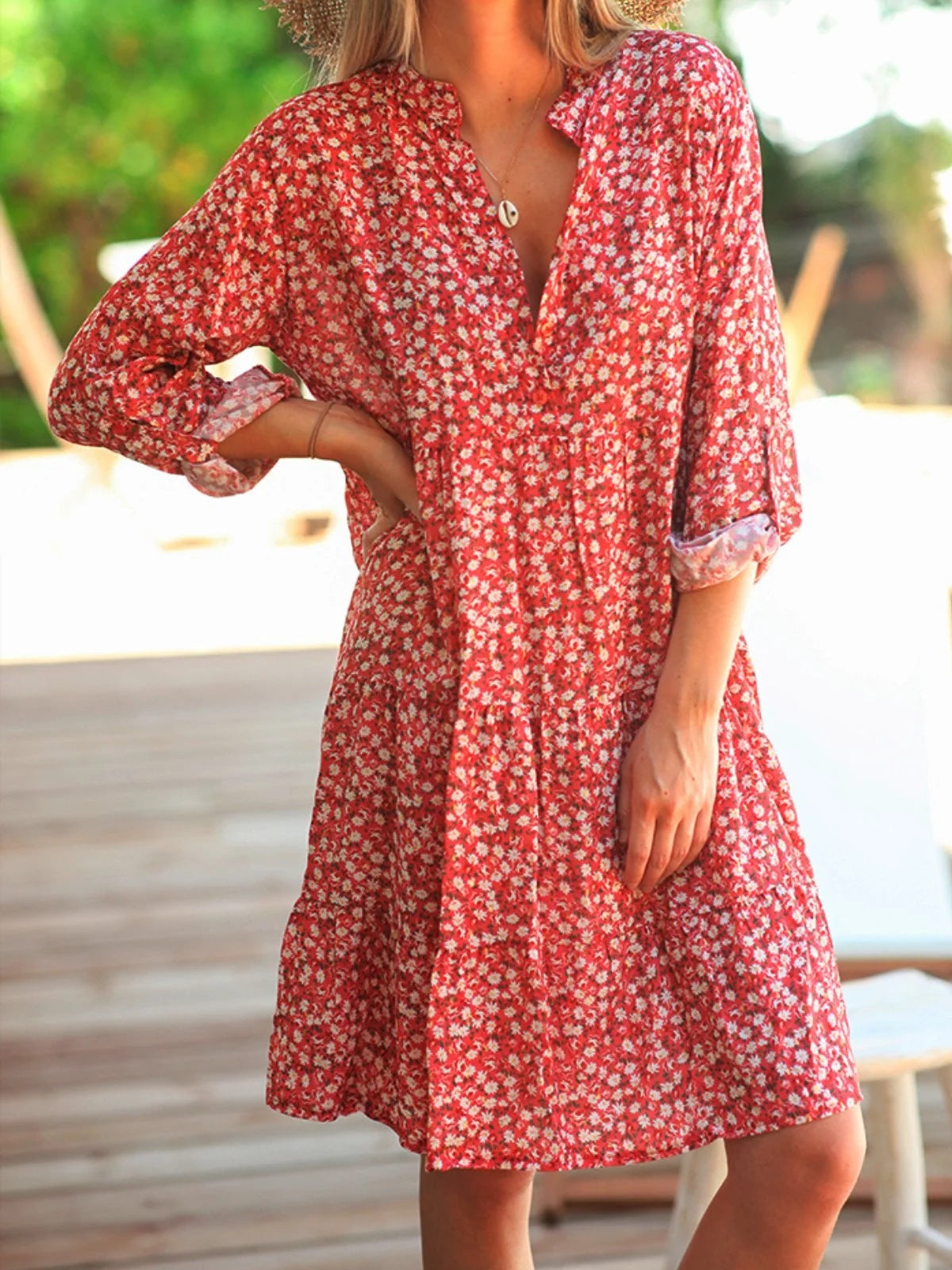 Women's Floral Button-Down Dress by berg-feldt
