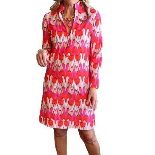 Women's Colorful Printed Shirt Dress berg-feldt