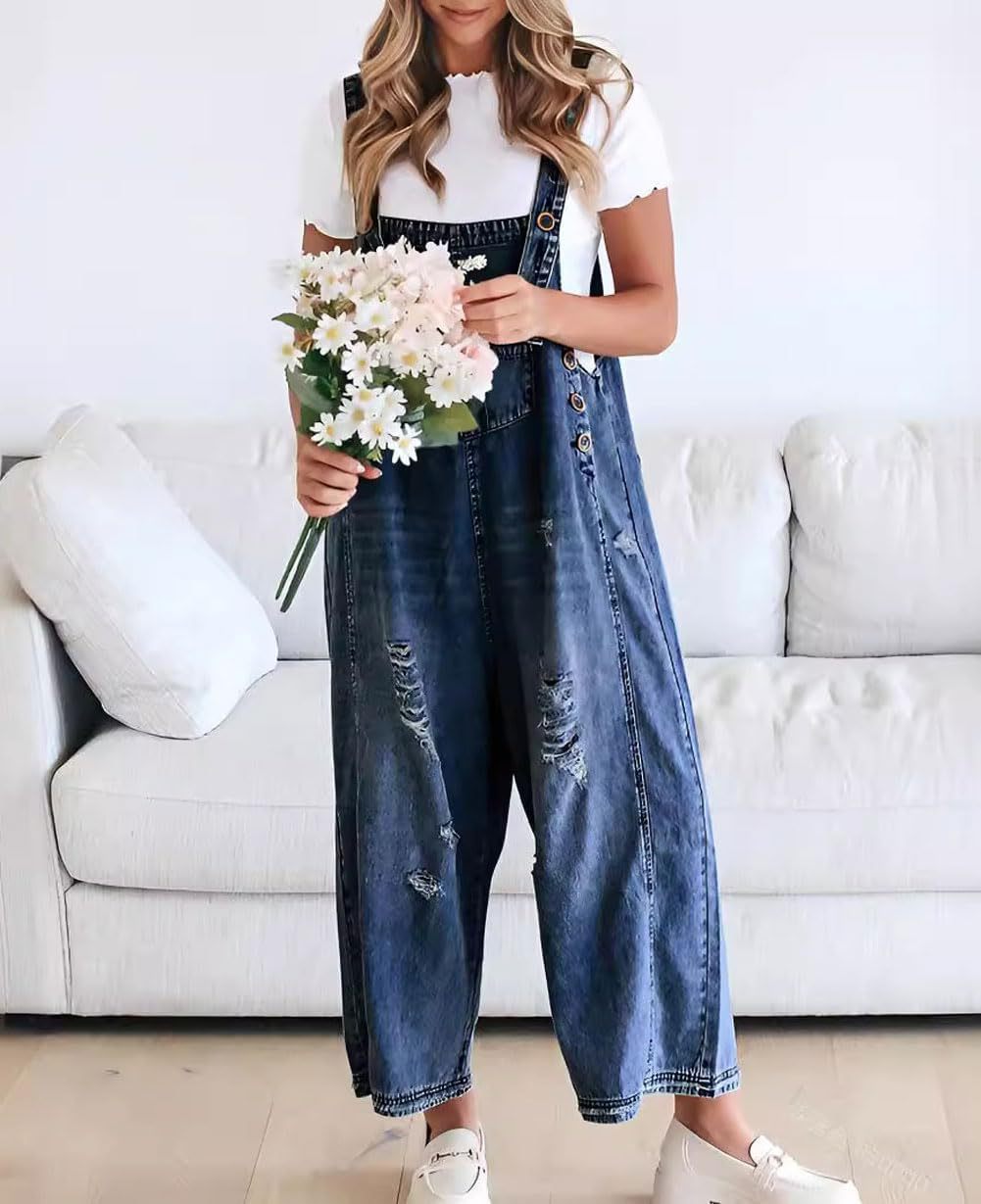 Women's Relaxed-Fit Denim Overalls berg-feldt