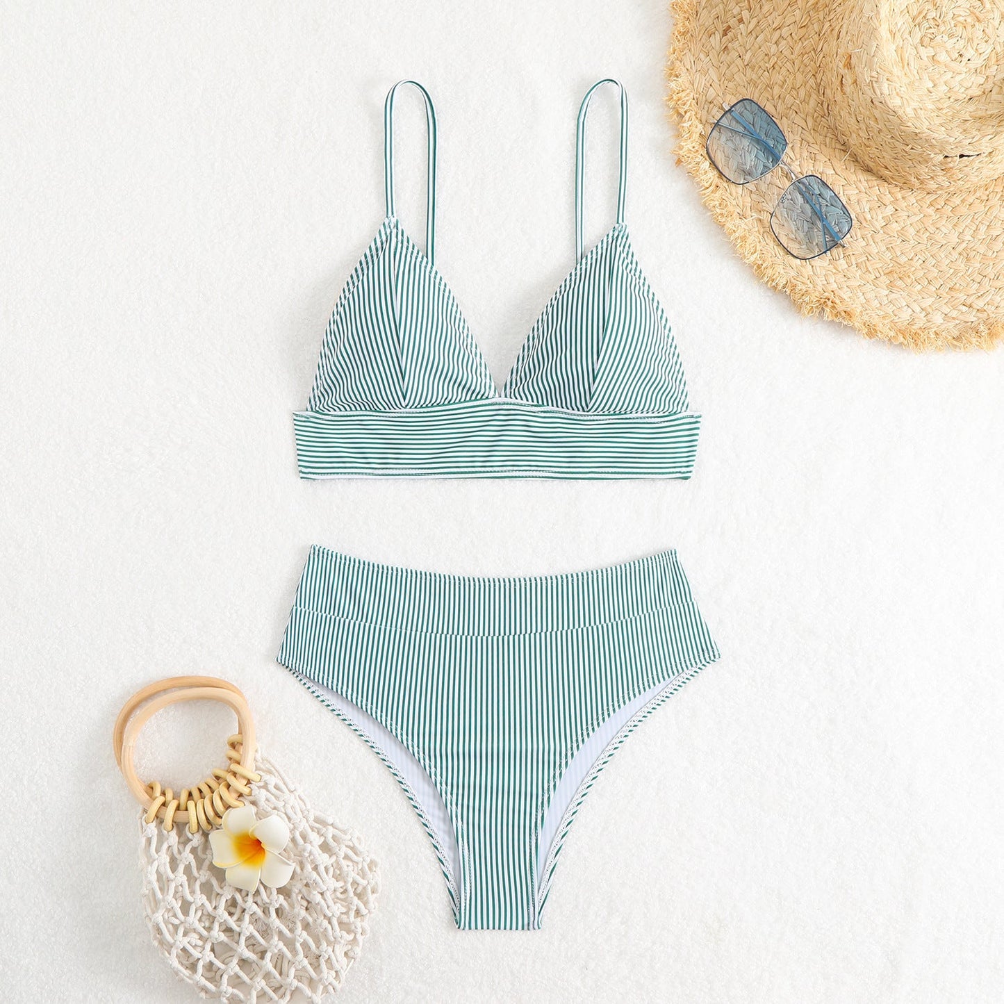 Ensemble de bikini taille haute à fines bretelles berg-feldt pour femme