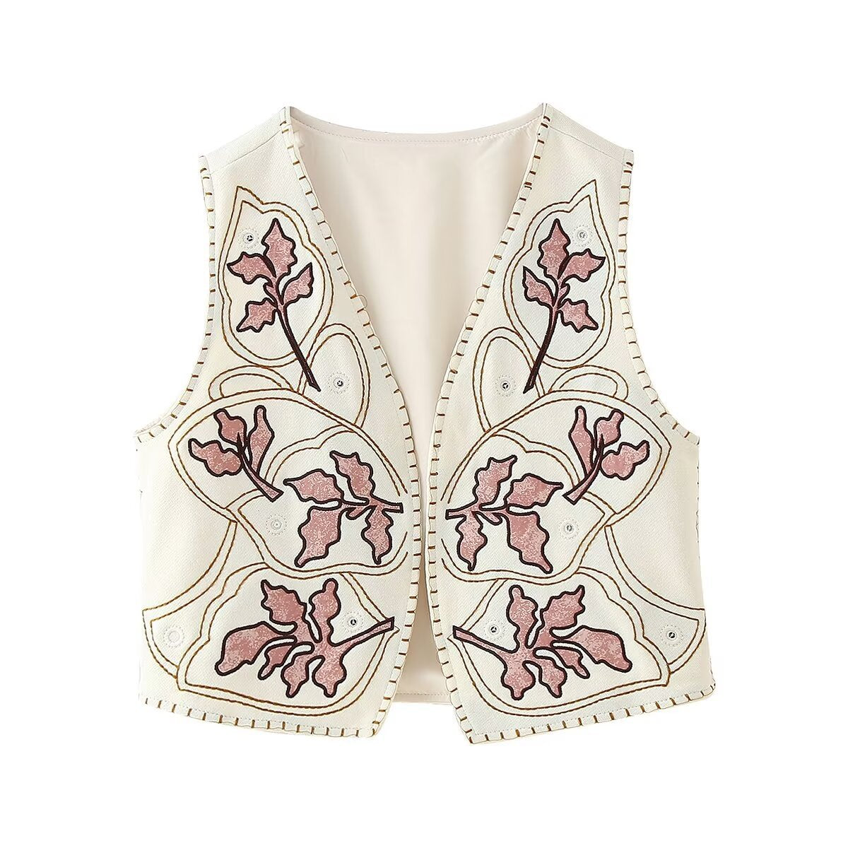 Women's Embroidered Flower Vest berg-feldt