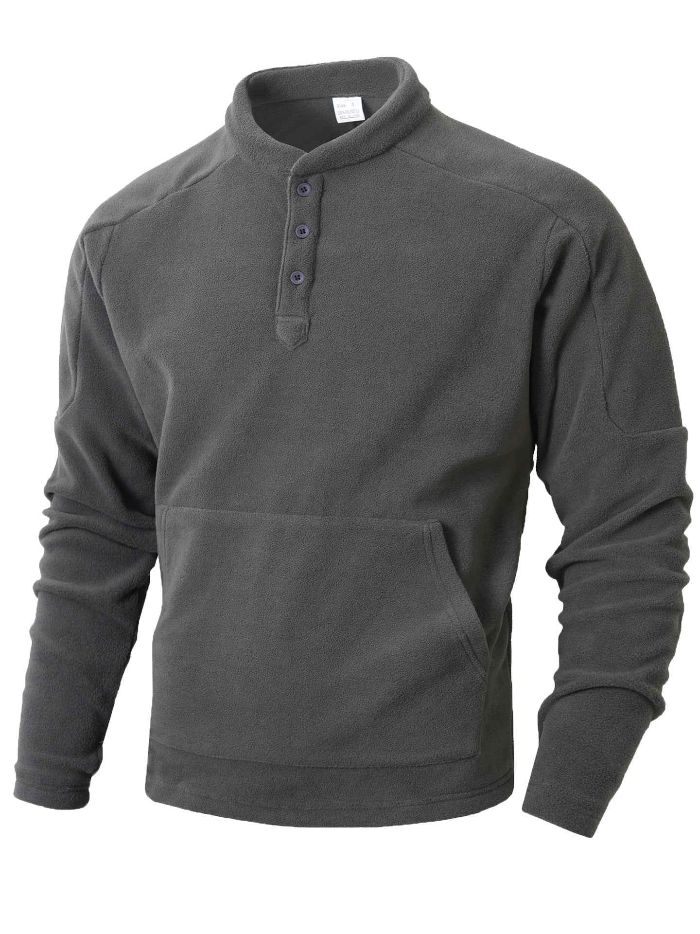 Pull-over polaire homme, col montant moderne avec détails boutonnés pratiques Berg-Feldt