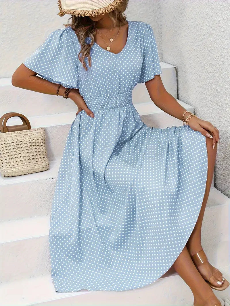 Weites Maxikleid mit V-Ausschnitt von berg-feldt