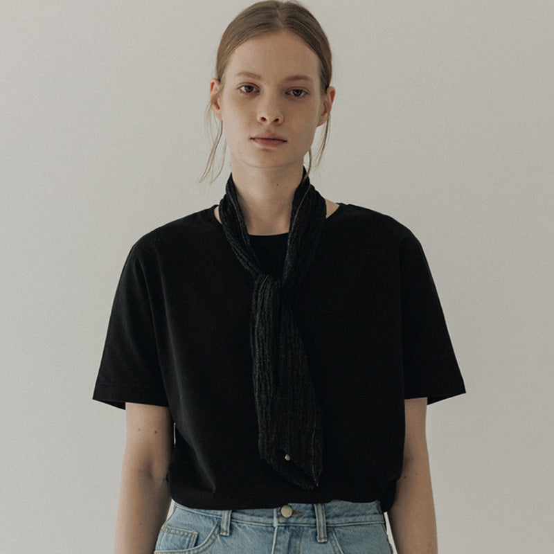 T-shirt ras du cou en coton de qualité pour femme de la marque berg-feldt