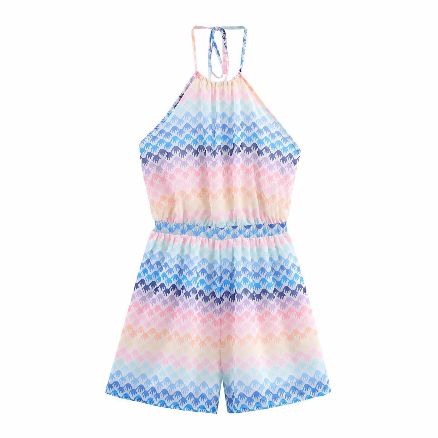 Playsuit Damen mit V-Ausschnitt und Zickzackmuster von berg-feldt