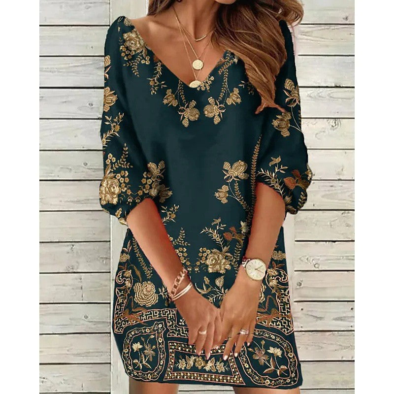 Robe trapèze à imprimé floral bohème par berg-feldt