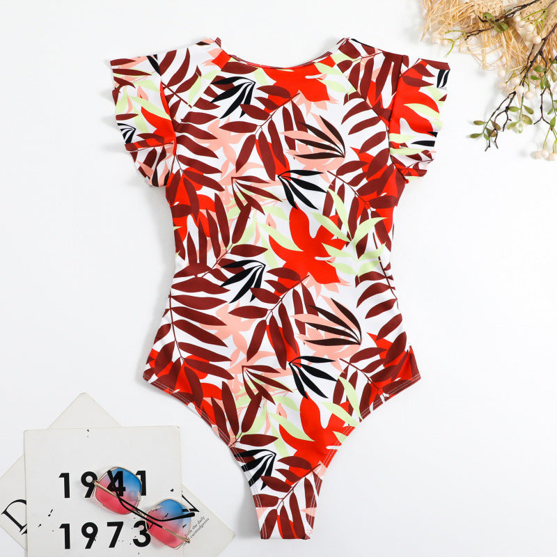 Maillot de bain une pièce Berg-Feldt pour femme, motif floral et fermeture éclair