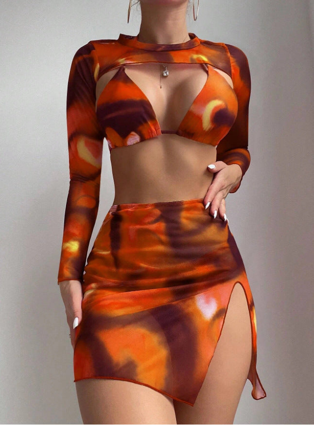 Asymmetrisches Oberteil und hoch geschnittener Rock Damen Set von berg-feldt
