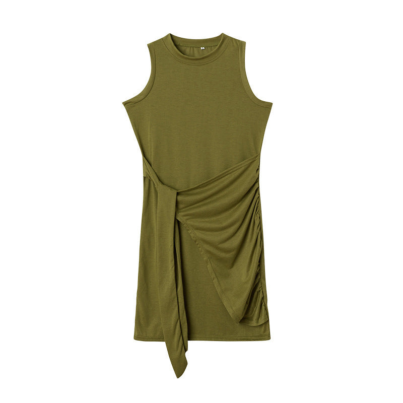 Wickelkleid für Damen, ärmellos, mit seitlichen Bindedetails von berg-feldt