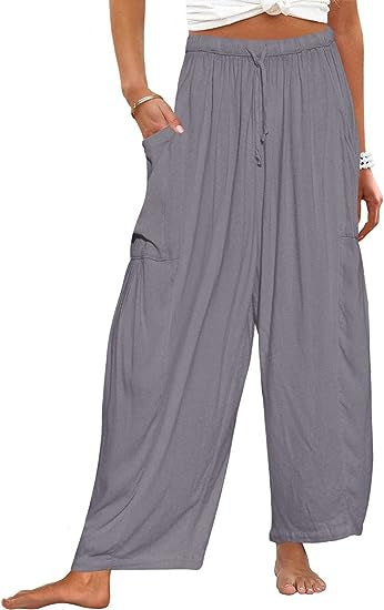 Weite Damenhose mit Seitentaschen und Gummibund von berg-feldt